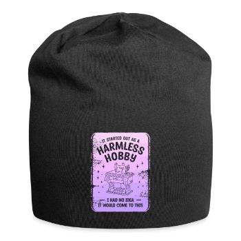 Es begann als harmloses Hobby, von dem ich keine Ahnung hatte - Jersey-Beanie - Schwarz - Vorne