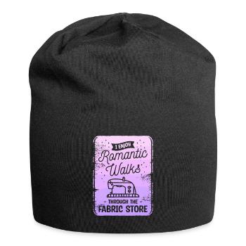 J’aime les promenades romantiques dans le magasin de tissus - Bonnet en jersey - noir - Devant