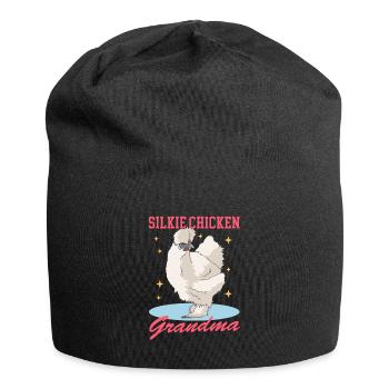 Silk Chicken Granny Silkie Chicken Silk Chickens Gift - Jersey Beanie - black - Front