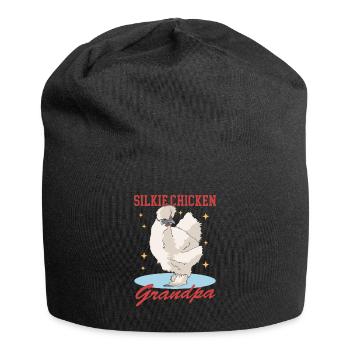 Silk Chicken Grandpa Silkie Chicken Silk Chickens Gift - Jersey Beanie - black - Front