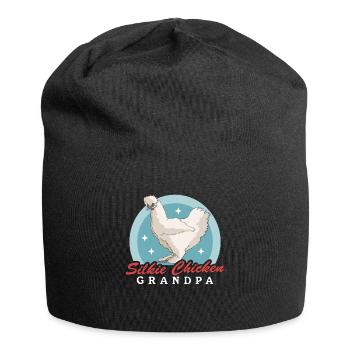 Silk Chicken Grandpa Silkie Silk Chickens Chicken Gift - Jersey Beanie - black - Front