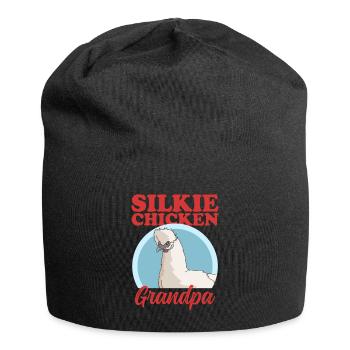 Silk Chicken Grandpa Silk Chicken Silkie Chicken Gift - Jersey Beanie - black - Front