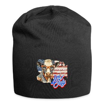 July 4 - U.S. Independence Day - Jersey Beanie - black - Front