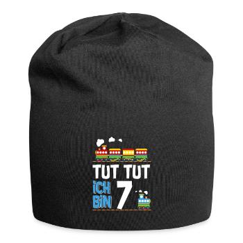 7. Geburtstag Tut Tut Eisenbahn - Jersey-Beanie - Schwarz - Vorne