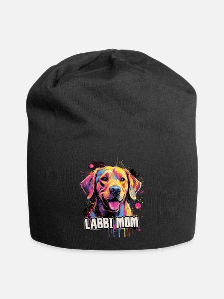 Labbi Hund Geschenk Spruch - Jersey-Beanie - Schwarz