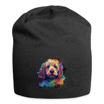 Labradoodle Dog Gift Saying - Jersey Beanie - black - Front