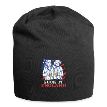 Suck-It England Funny July 4 George Washington - Jersey Beanie - black - Front