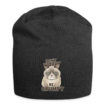 Keine Sorge, mürrische Katze - Jersey-Beanie - Anthrazit - Vorne
