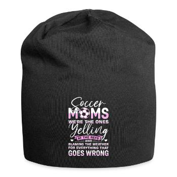 Fußball-Mutter Gameday Soccer Mom - Jersey-Beanie - Schwarz - Vorne
