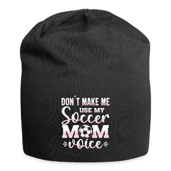 Fußball-Mutter Gameday Soccer Mom - Jersey-Beanie - Schwarz - Vorne