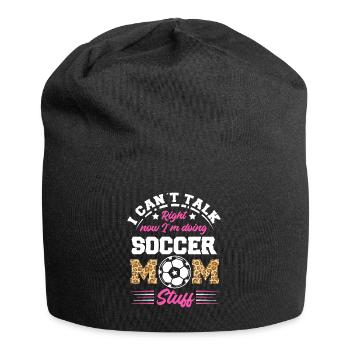 Fußball-Mutter Gameday Soccer Mom - Jersey-Beanie - Schwarz - Vorne