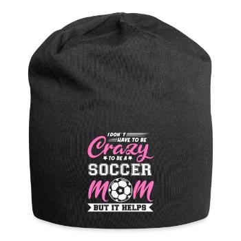 Fußball-Mutter Gameday Soccer Mom - Jersey-Beanie - Schwarz - Vorne