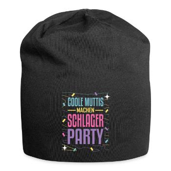 Coole Muttis machen Schlager Party Schlagermusik - Jersey-Beanie - Schwarz - Vorne