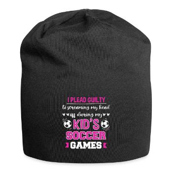 Fußball-Mutter Gameday Soccer Mom - Jersey-Beanie - Schwarz - Vorne