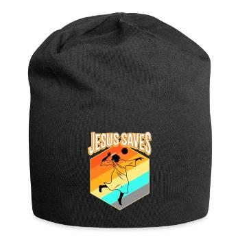 Jesus and Volleyball - Jersey Beanie - black - Front