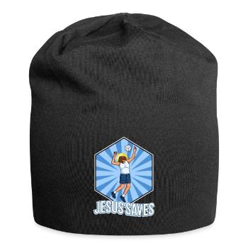 Jesus and Volleyball - Jersey Beanie - black - Front