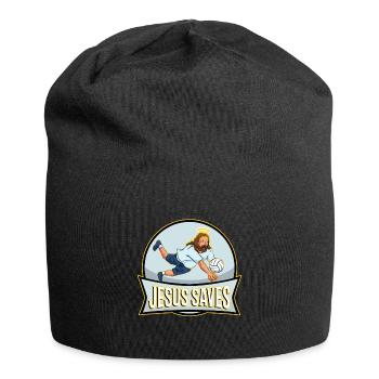 Jesus and Volleyball - Jersey Beanie - black - Front
