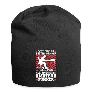 Gott fand die besten Amateurfunker Funkamateur - Jersey-Beanie - Schwarz - Vorne
