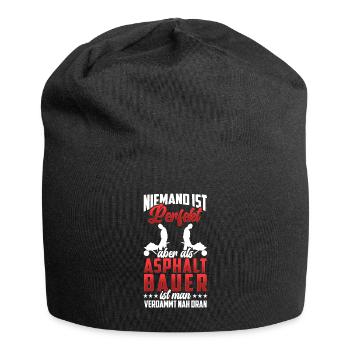 Asphaltbauer sind perfekt Straßenbauer - Jersey-Beanie - Schwarz - Vorne