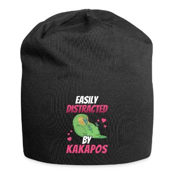 Kakapo distracts flightless parrot Kakapo - Jersey Beanie - black - Front