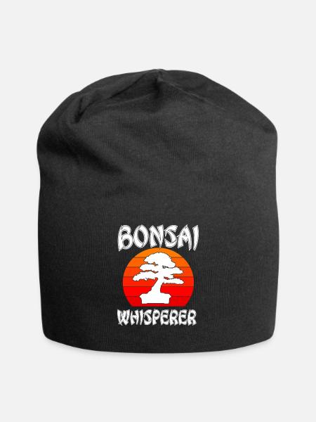 Bonsai Whisperer Design Bonsai Beginner Lovers - Jersey Beanie - black
