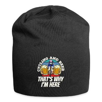 Radfahren Und Bier Deshalb Bin Ich Hier Fahrrad - Jersey-Beanie - Schwarz - Vorne