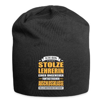 Ich Bin Stolze Lehrerin Abschied Abschlussklasse - Jersey-Beanie - Schwarz - Vorne