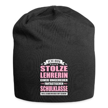 Stolze Lehrerin Schulklasse Abschied Grundschule - Jersey-Beanie - Schwarz - Vorne