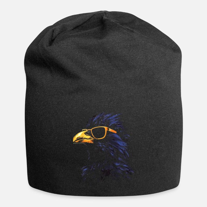 Krähe Sonnenbrille - Jersey-Beanie - Schwarz
