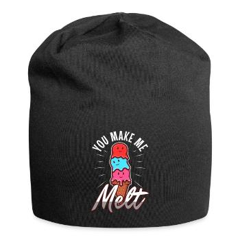 Tu me fais fondre, crème glacée - Bonnet en jersey - noir - Devant