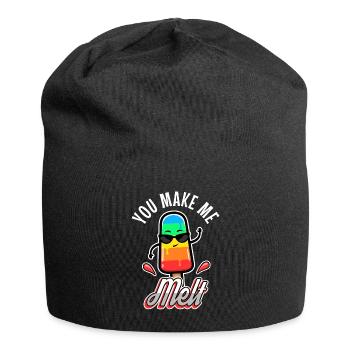 Tu me fais fondre, crème glacée - Bonnet en jersey - noir - Devant