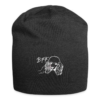 Hundezubehör Pudel Hundebesitzer - Jersey-Beanie - Anthrazit - Vorne