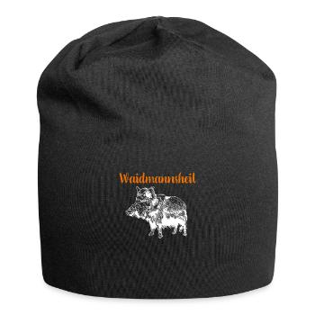 Waidmannsheil I Schwarzwild Jagd Motiv für Jäger - Jersey-Beanie - Schwarz - Vorne