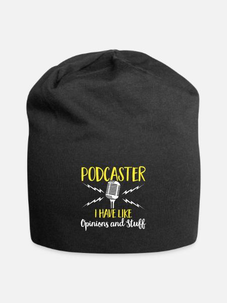 Podcaster Podcast - Jersey-Beanie - Schwarz