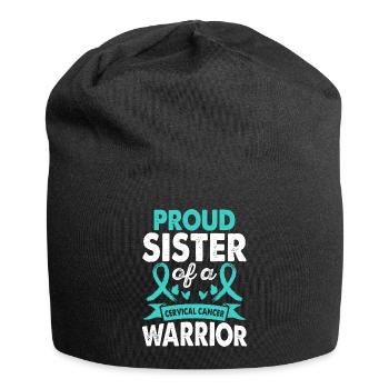 Soeur du guerrier cervical - Bonnet en jersey - noir - Devant