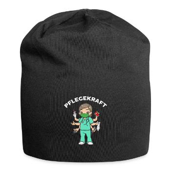 Six-armed caregiver geriatric nurse geriatric care - Jersey Beanie - black - Front