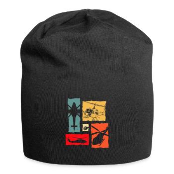 Helikopter Retro - Jersey-Beanie - Schwarz - Vorne