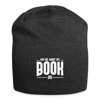 Autor Geschenk Spruch Bücherwurm Schriftsteller - Jersey-Beanie - Anthrazit - Vorne
