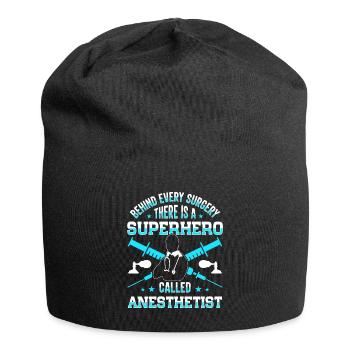 Anesthesiologist Anesthesia Anesthesiology Anesthesiologist - Jersey Beanie - black - Front