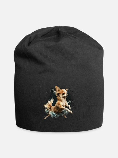 Chihuahua | Ballerina | Ballet | Dance | Dancing | - Jersey-Beanie - Schwarz