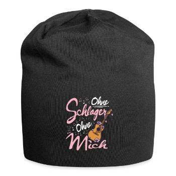 Ohne Schlager Ohne mich Schlagermusik - Jersey-Beanie - Schwarz - Vorne