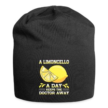 Amateur de limoncello italien - Bonnet en jersey - noir - Devant