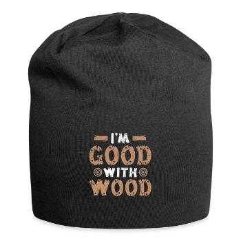 I'm Good With Wood Carpenter Wood Technician - Jersey Beanie - black - Front