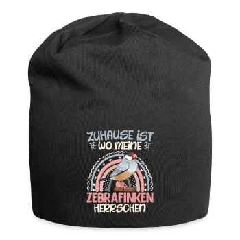 Zuhause ist wo meine Zebra Finken herrschen - Jersey-Beanie - Schwarz - Vorne