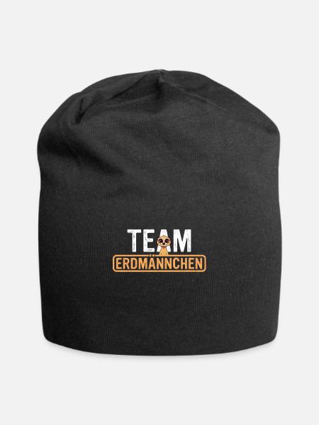 Erdmännchen Scharrtier Tier - Jersey-Beanie - Schwarz