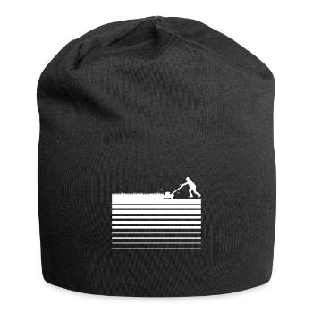 Rasenmäher Linien Garten - Jersey-Beanie - Schwarz - Vorne