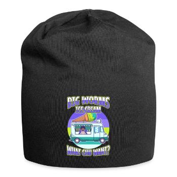 Big worms ice cream truck - Jersey Beanie - black - Front