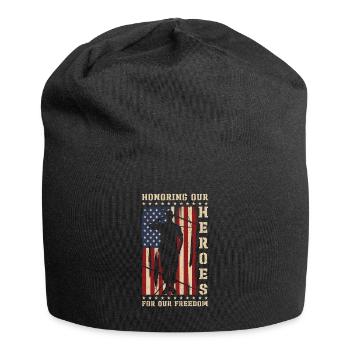 USA Independence Military Heroes Soldier Freedom - Jersey Beanie - black - Front