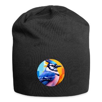 Blue jay bird - Jersey Beanie - black - Front
