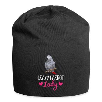 Graupapagei African Grey Parrot Papagei - Jersey-Beanie - Schwarz - Vorne
